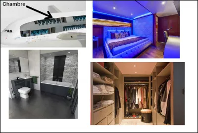 La pièce suivante est la chambre principale. Quelle est la couleur de l'espace couchage ?