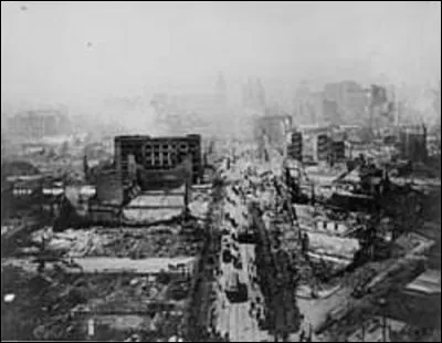 18 avril 1906 : 
Quelle ville des États-Unis est à 80 % détruite par un séisme laissant 400 000 habitants sans abri et faisant environ 3 000 morts ?