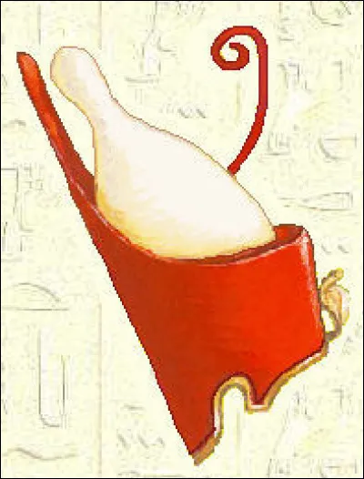 Cette double couronne, symbole du pouvoir de pharaon, est l'ensemble de deux couronnes, l'une blanche "hedjet", l'autre rouge "desheret". Quelle est-elle ?