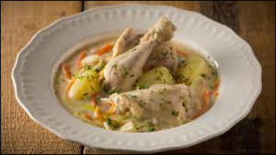 Comment s'appelle cette soupe de poulet avec des légumes, de la crème et des œufs ?