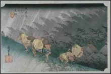 Quel peintre japonais a ralis 'Averse soudaine  Shono' ?