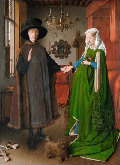 Complétez le titre de ce tableau peint par le flamand Jan Van Eyck en 1434 : "Les ... Arnolfini".