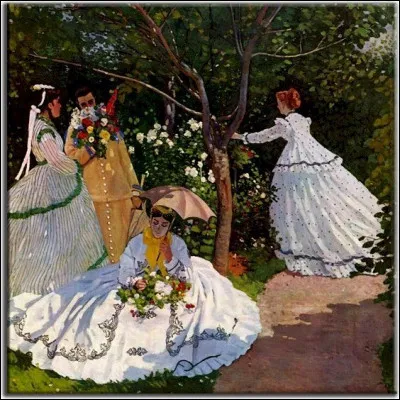 Tous les personnages du tableau de Monet intitulé "Femmes au jardin" ont...