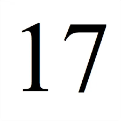 Comment dit-on "17" en anglais ?