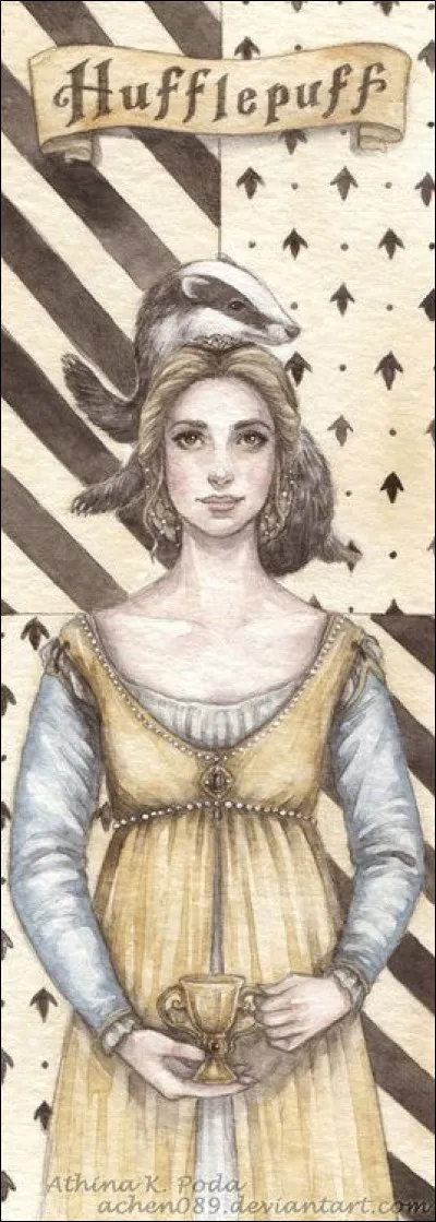 Ensuite, venons à la créatrice de cette maison ! Helga Poufsouffle ! Et on lui doit beaucoup de chose, notamment...