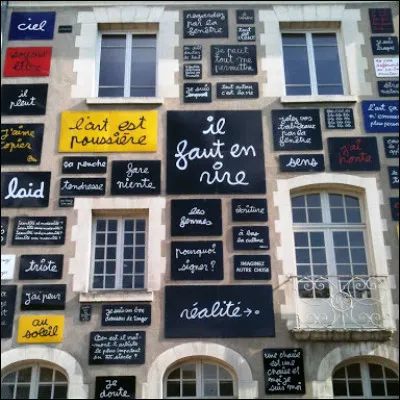 Quel artiste a cr&eacute;&eacute; le "Mur des mots" &agrave; Blois en 1995 ?