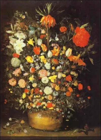 Quel peintre flamand a ralis 'Fleurs dans un vase' ?