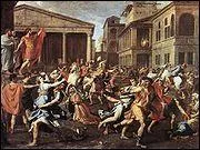 Quel peintre franais a ralis 'L'enlvement des Sabines' ?