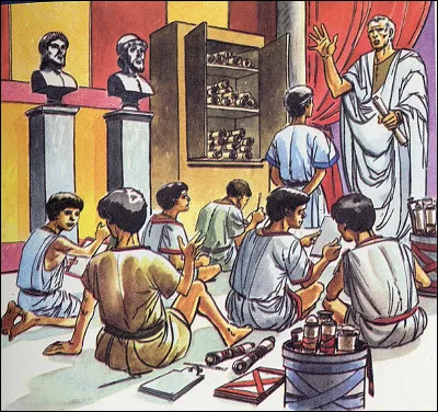 À partir de quel âge vont à l'école les petits romains ?