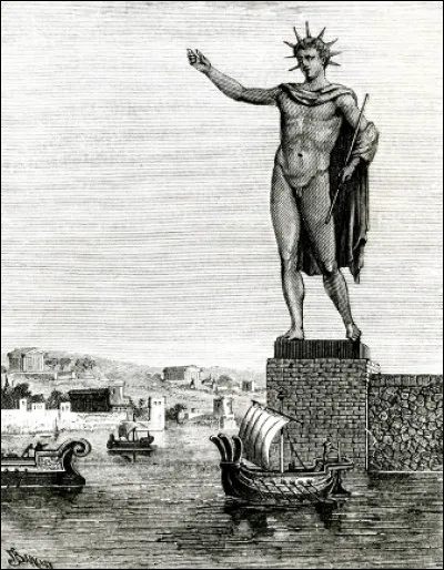 Quelle est cette ville grecque, capitale de l'île du même nom, célèbre pour son colosse, merveille du monde antique ?