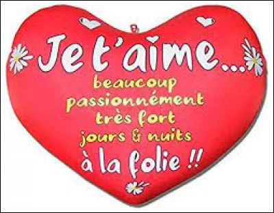 Quel homme chantait "Je t'aime à la folie" ?