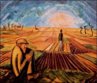 Qui est le peintre de ce "Soleil couchant" ?