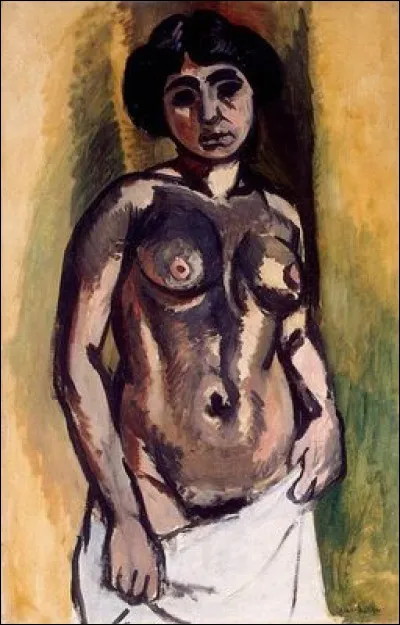 Qui est l'auteur de la toile "Nu, noir et or" ?