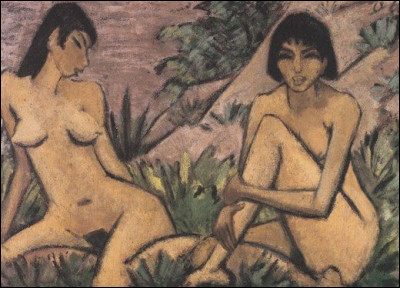 Qui a peint "Deux bohèmes assises dénudées" ?