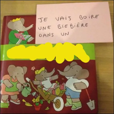 C'est...c'est...pas...pas...la...la...pei...pei...ne...ne...de...de...bé...bé...ga...ga...yer...yer !