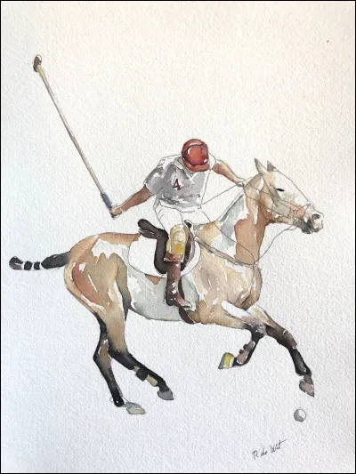 Comment s'appelle ce sport où le cavalier est équipé d'un long maillet pour frapper dans une balle en bois ?