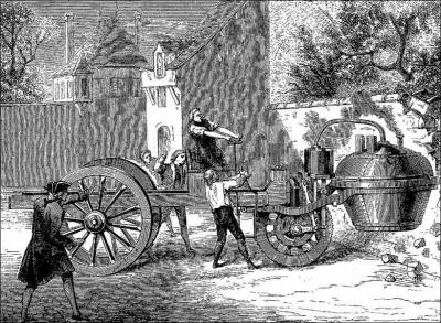 En quelle anne fut invente la premire voiture  vapeur ?