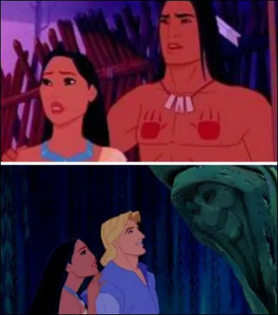 Pocahontas est la seule princesse à être attirée par 2 hommes.