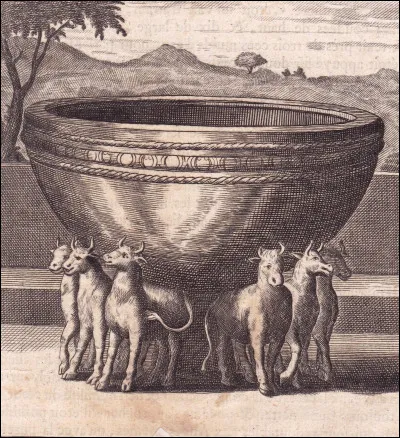 Dans la Bible, ce bassin circulaire en bronze disposé devant le Temple de Salomon à Jérusalem s'appelle :