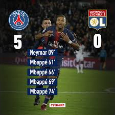 Contre l'OL en 2018-19, qu'a réalisé Kylian Mbappé ?