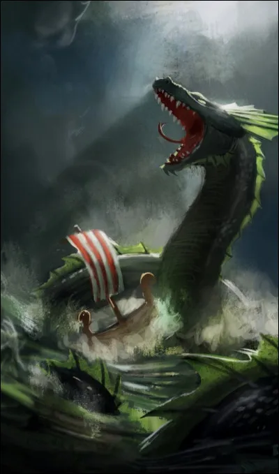 Complétez : 
"Höfuðið birtist í hafsins..."