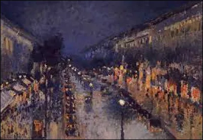 À quel artiste doit-on ce tableau intitulé "Boulevard Montmartre, Effet de nuit" en 1897 ?