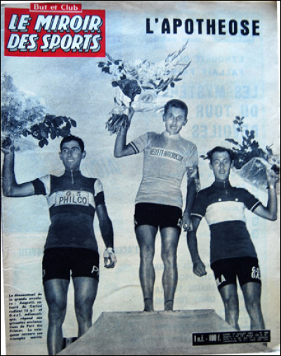 Jacques Anquetil remporte le Tour de France 1961 ; qui termine aux deuxième et troisième places ?
