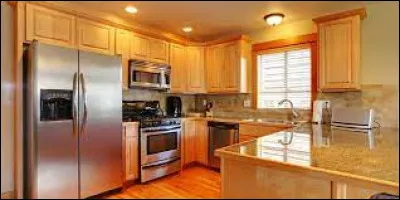 Quel est le nom de ce réfrigérateur se trouvant dans cette cuisine ?