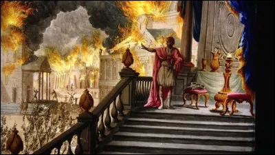 Quel personnage historique aurait joué de la lyre pendant le grand incendie de Rome ?