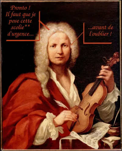 Le clergé n'a pas été avare, dans un lointain passé, en inventions de toutes sortes concernant la liturgie et donc, la musique : que pourrait signifier l'expression "avoir la scolie" ?