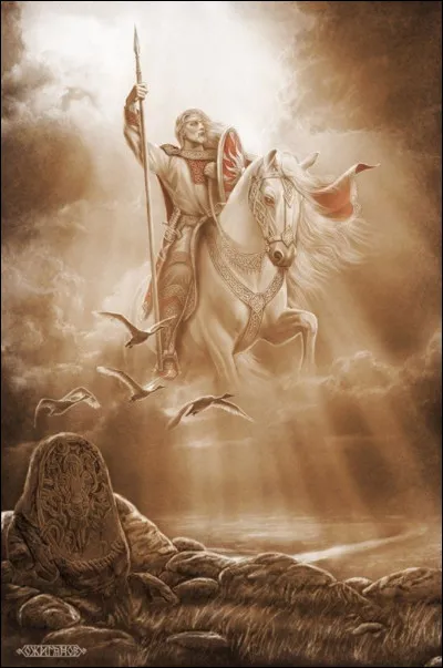 Complétez : 
"Berast frá vörðu við Baldurs haug.
Aldrei mun skilja þann skaða sem..."