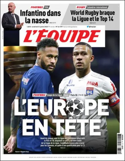 Le journal L'Equipe est un quotidien.