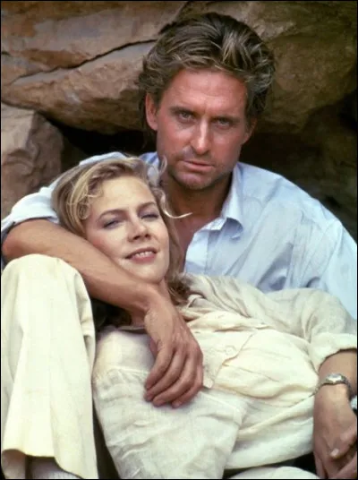 Quelle actrice est &agrave; l'affiche du film "A la Poursuite du diamant vert" aux c&ocirc;t&eacute;s de Michael Douglas en 1984 ?