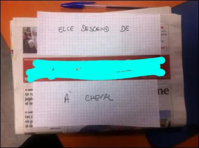 Et elle fait ça en lisant le journal, peut-être ?