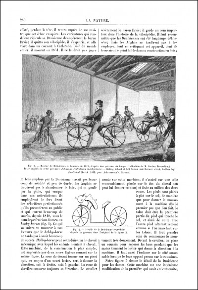 Sous quel nom la draisienne a-t-elle été importée en France ?