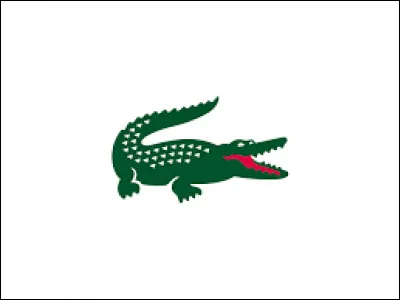 Quelle marque française de prêt-à-porter haut de gamme possède ce crocodile vert comme logo ?
