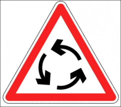 Est-ce que ce panneau indique la présence d'un carrefour à sens giratoire ?