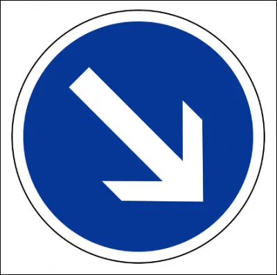 Est-ce que ce panneau indique un contournement par la droite obligatoire ?