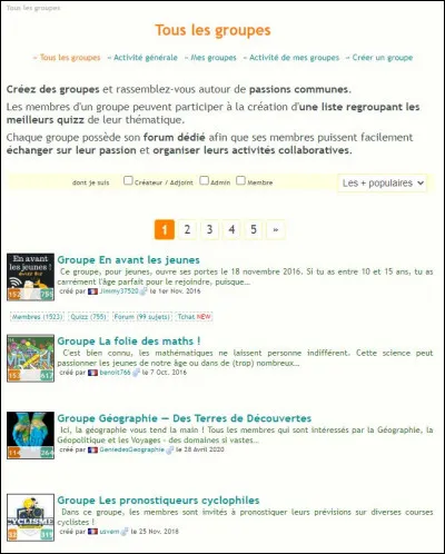 Que les membres d'un groupe ne peuvent-ils pas faire ?