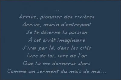 Quel est le titre de cette chanson de ... ?