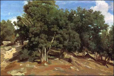 Qui a peint "Les Chênes noirs dans la forêt de Fontainebleau" ?