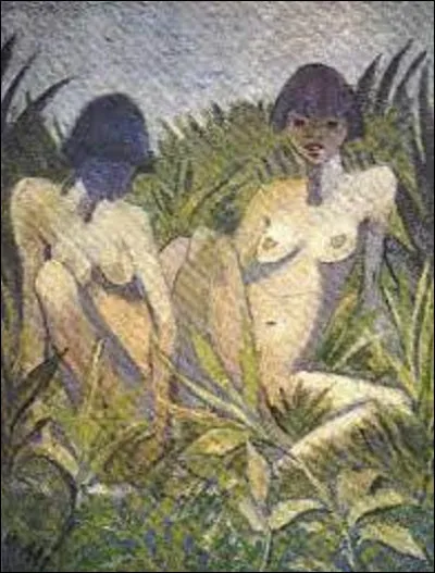 Quel expressionniste a exécuté vers 1920 cette toile dénommée ''Deux filles dans les roseaux'' ?
