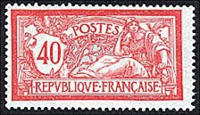 Ce timbre "Merson" de 1900 est une première du point de vue technique. Laquelle ?