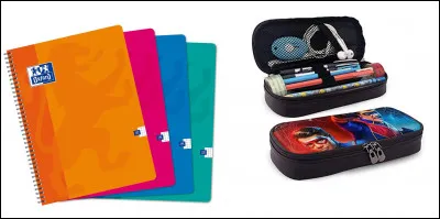 Des cahiers et une trousse scolaire complète sont à disposition des équipes de secours pour retranscrire des bilans ou des consignes par exemple. Mais qui sont les super-héros présent sur la trousse ?