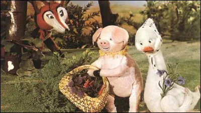 Qui est ce personnage, une oie qui vit dans une fermette en compagnie d'Aglaé, une jeune truie; toutes les deux en permanence pourchassées par le renard Croquetou ?