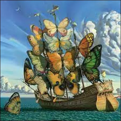 Qui a peint "Départ du navire ailé" ?