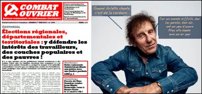 - "T'as vu : "Combat Ouvrier" sera aux prochaines élections !"
- "Oui, mais je ne sais pas si les candidats auront [...]"