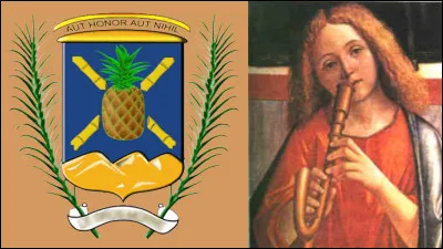 Malgré une devise un peu pompeuse, cette ville [...laquelle ?] du centre de l'île porte un nom qui ressemble assez à l'instrument moyenâgeux de droite.