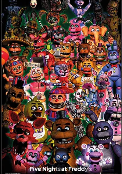 Combien y a-t-il d’animatroniques au total de tous les jeux, du 1 au 5 ?