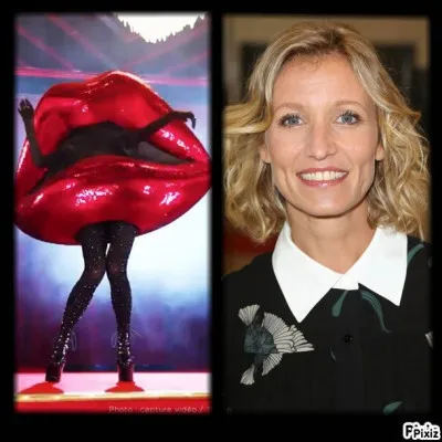 C'était Alexandra Lamy derrière la bouche !